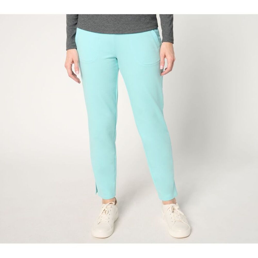 Truth + Style Women's Plus Sz Pants 2X Denim & Co. Active French Blue